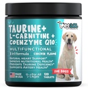 Suplement do tauryny dla psów z L- karnityną i koenzym Q10 (CoQ10): Vet Endorsed for Greaged Heart (DCM), Zastoinowa niewydolność serca, Niedobór tauryny: 3- in- - in- 1