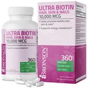 Bronson Ultra Biotin 10 000 Mcg uzupełnienie skóry i paznokci, Non-GMO, 360 kapsułki wegetariańskie