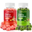 Superfood Owoce i warzywa Gummies (120 Chews), 12 + Superfruits & 30 Warzywa, Owoce & Zioła, Owoce i Witaminy roślinne, Nie- GMO, Pectin- based, Gluten- Free