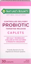 Nature 's Bounty Probiotic, Controlled Delivery Dietary Supplement, Wspiera Digestive, Zdrowie jelitowe i immunologiczne, 30 Kapsułki, 30 Całość Sługi