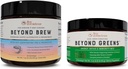 Live Conscious Beyond Zieloni & Beyond Brew 124; Pyszne Zielone proszek do rozkwitu + Grzyb Superfood kawa alternatywna kofeina wolna