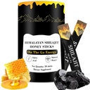 Miód Shilajit Sticks, Miód Himalajski Shilajit Sticks, Żywica Czysta Himalajska, Miód & Szafran, 30 Wysoka Wchłanianie Sticks for Energy, Siła i Wsparcie Kognitywne
