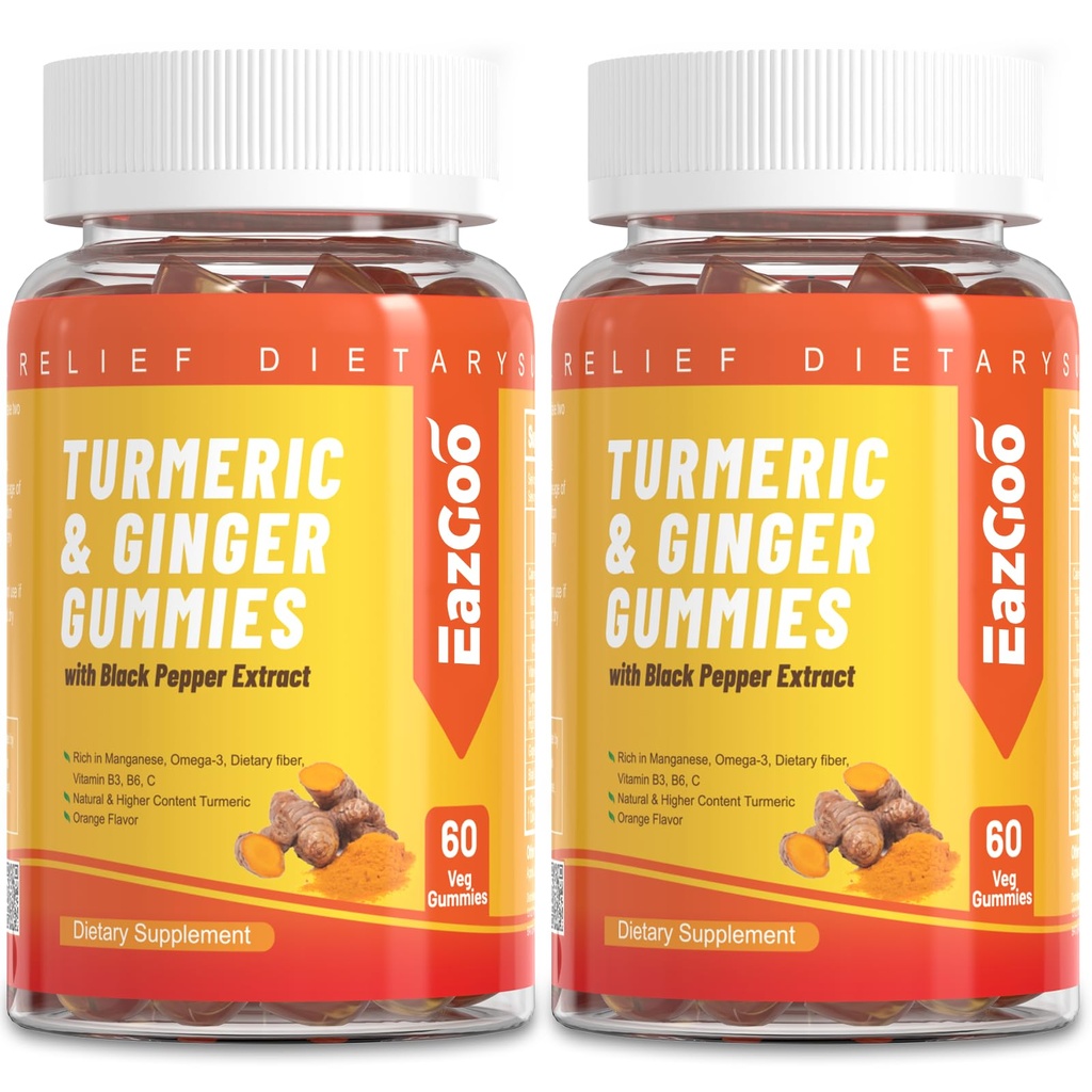 Kurkuminy kurkuminowe 500 mg dla dorosłych, z papryką czarną, korzeniem imbirowym, witaminą C, gumkami niskocukrowymi, aromatem pomarańczowym - 120 Liczby