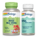 SOLARAY Irish Sea Moss and Total Cleanse Mouric Acid - Wellness and Joint Health Bundle w / naturalnie występujący witamin, minerałów, bakterii żywych, Plus tart Cherry, Turmeric i seed seed, 100 / 60ct