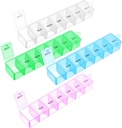 Cotygodniowy Pill Organizer, 4Pcs 7 Dni Pill Case Daily Vitamina Case Medicine Box Portable Medicine Organizer ze składnikiem 4 Kolory AM PM Pill Kontenery do suplementów lekarskich Olej rybny