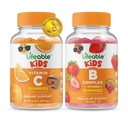 Żywe witaminy C Dzieci + B Kompleks Dzieci, Gummies Bundle - Great Desting, Suplement witaminy, Gluten Free, GMO Free, Gummy do żucia