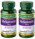 Nature 's Bounty Melatonin 5mg Dual Spectrum, 100% suplement do snu bez leków, szybkie uwolnienie i przedłużone uwolnienie, Promotes Relaxation and Sleep Health, 60 dwuwarstwowe tabletki (opakowanie po 2)