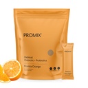 ProMix Nutrition Debloat Prebiotyki i Probiotyki z Baobab - Bogaty w witaminy C, Bloating Relief, Wsparcie immunologiczne - Pomarańcza - 30 Słupki (Opakowanie 30)
