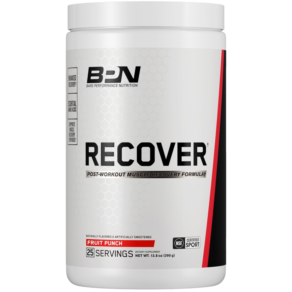 BARE OCENY WYKONANIA BPN Odzyskiwanie post-Workout Wzmocniony mięśni Odzyskiwanie Drink Mix - Podstawowe aminokwasy z Amino9 ®, CherryPURE ® Tart Cherry & Carnitine, 25 Służenie, Owoce Punch