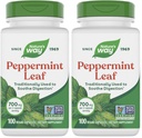 Natural 's Way Premium Herbal Peppermint Leaf, Tradycyjne Destinative Soothing and Discomfort Support *, 700mg per Serving, 100 kapsułki (Opakowanie 2)