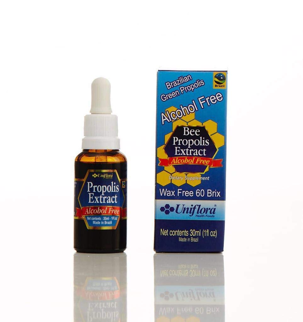 Uniflora Brazylijczyk Green Bee Propolis Extract - Alcohol- Free, 60 Brix - High Arterabrinin C - Wsparcie immunologiczne 30ml