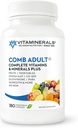 Witaminy Combinable Adult Kompleksowa witamina i Mineral Formuła Bis 124; Non-GMO Bis 124; Veggie kapsułki (180)