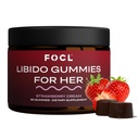 FOCL Kobieta Libido Booster dla kobiet - Boost Desire, Arousal, Energia, Pomaga Promować Hormon Równowaga - Napalone kozie Weed, Kozieradka & Zielona herbata (30 Gummies truskawka śmietana)