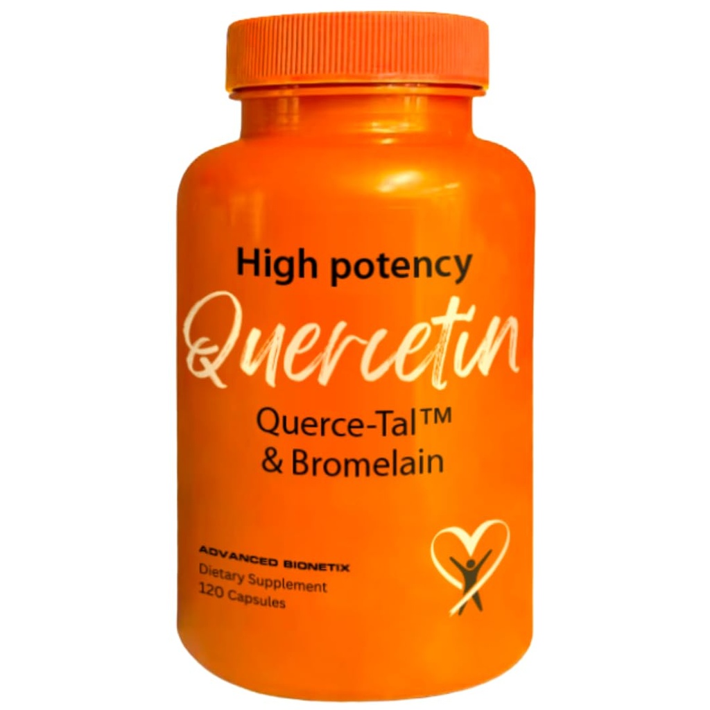 Querce- Tal ™ Quercetin + Bromelain 120 Kapsułki Veg 124; Wysoka moc Zwiększona absorpcja Biodostępność. Wspiera przeciwutleniacz, Oświetlenie się Wydarzenia, Serce immunologiczne Zdrowie, Opakowania maja Wary
