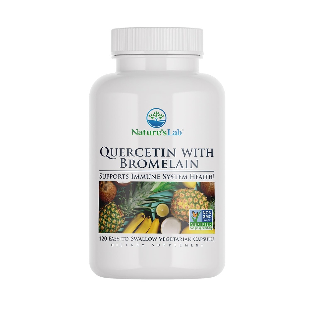 Natural 's Lab Quercetin Bromelain - Non GMO, Gluten Free - 120 kapsułki