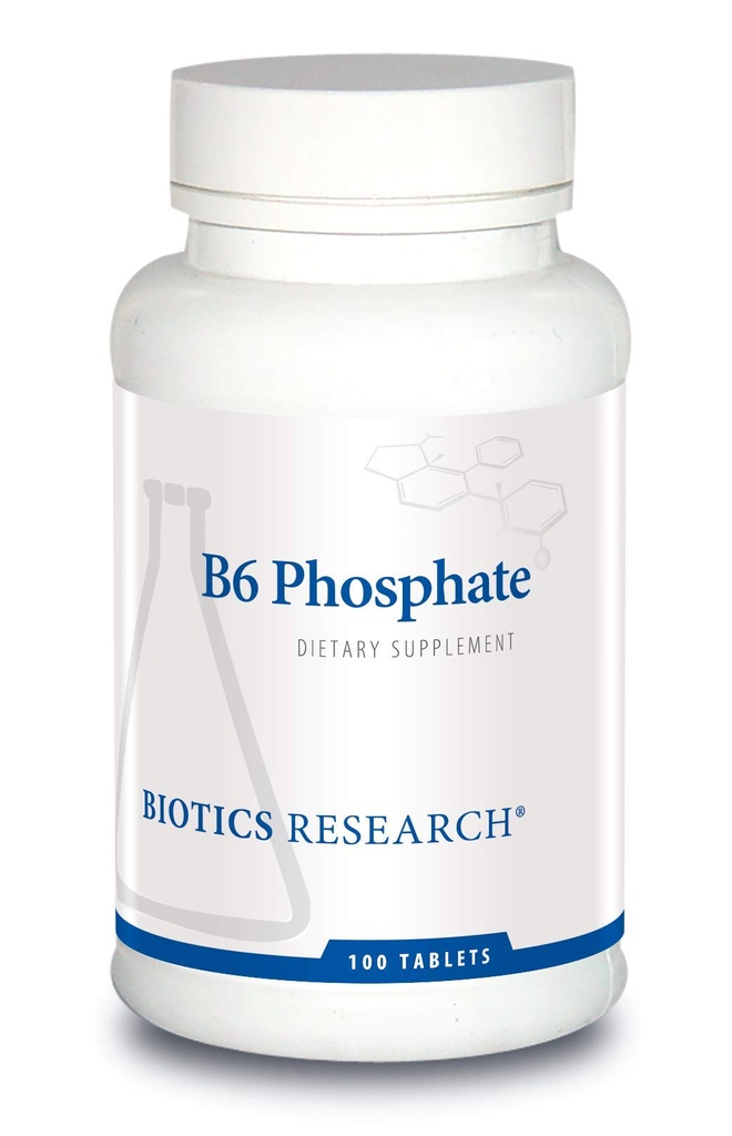 Biotics Research B6 Phosphate Biologically Active Form of Vitamin B6 (pyridoxal-5-phosphate), Supports Immune Function, Metabolism, Cardiovascular Health 100 Tablets