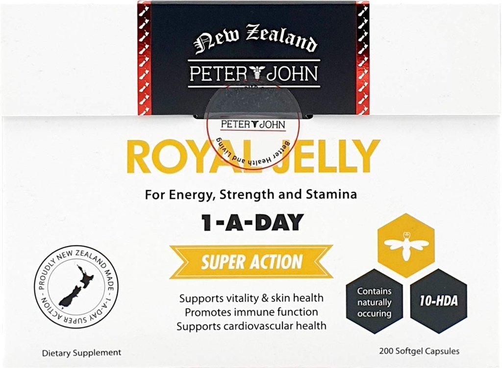HEALTHFARM Royal Jelly 1000mg 200 Softgel kapsułki 10- HDA suplementy odżywcze (1 opakowanie)