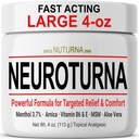 Neuropathy Nerve Relief Cream - Szybkie działanie Max Relief for Feet Hands Legs Toes Back - Ultra Siła Menthol Arnica Aloe Vera MSM, Soothing Natural Nerve Comfort Relief, Paraben- Free 4 Oz