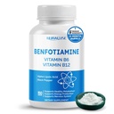Liposomal Benfotiamina z witaminą B6, Witamina B12, Kwas lipoinowy alfa, Kurkumina - Wsparcie zdrowego metabolizmu, Poziom energii- Wykonane i testowane w USA