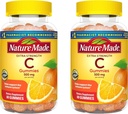 Nature Made Extra Siła Dawkowanie Witamina C 500 mg na serwowanie, Suplement diety do wsparcia immunologicznego, 60 Gummies, 30 Day Supply (Opakowanie 2)