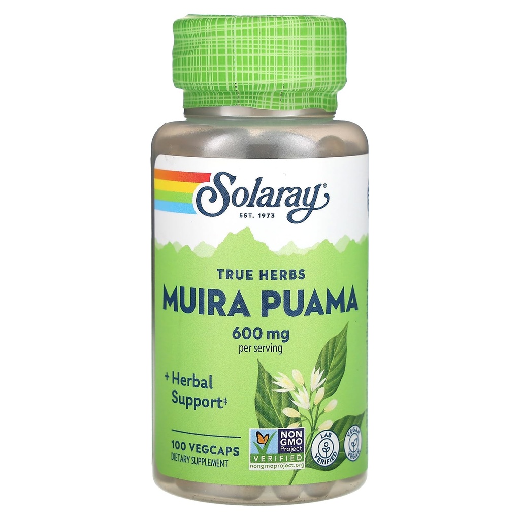 SOLARAY Muira Puama - 300 mg - 100 kapsułek