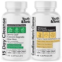 Młodzież & Tonic Colon Cleanse i CandEase Matrix Pills 124; Wsparcie dla Detox ciała Gut Zdrowie & Instinal Flora Przywracanie normalnego poziomu kwasowości