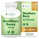 Perfumy Holistic Hawthorn Berry - 150 Kapsułek Wegańskich - 5 Miesiąca Dostawy - Wysoka wytrzymałość 4: 1 Ekstrakt - NieGMO Suplement Hawthorne - Pomaga w kardiologii i Digestive zdrowia