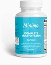 Complete Multivitamin + Immunity Boost, 60 Capsules, 3rd Party Tested, Daily Supplement for Men, Women, Adults, Gluten Free, Non-GMO, 30 Servings