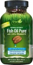 Double- Pottency Fish Oil Pure Irwin Naturals, Citrus Flavor z witaminą D-3, 60 Płynne żele soft-