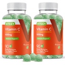 Witeey Gummie do żucia witamina C dla dorosłych - 1050mg Maksymalna moc suplement wsparcia immunologicznego - Wegan, Gluten Free - 180