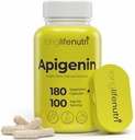 LongLifeNutri Apigenin 100mg – Natural Bioflavonoid from Chamomile Extract, 180 Vegetarian Capsules, Supplement for Sleep, Mood, & Relaxation, 6-Month Supply, GMP Certified, Made in USA