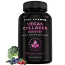 Vital Vitamin Vegan Colagen Booster - z krzemionką i kwasem hialuronowym - Na bazie Plant- Kolagen Suplementy - Wspiera włosy, Skóra, Nails & Joints - 60 Kapsułki