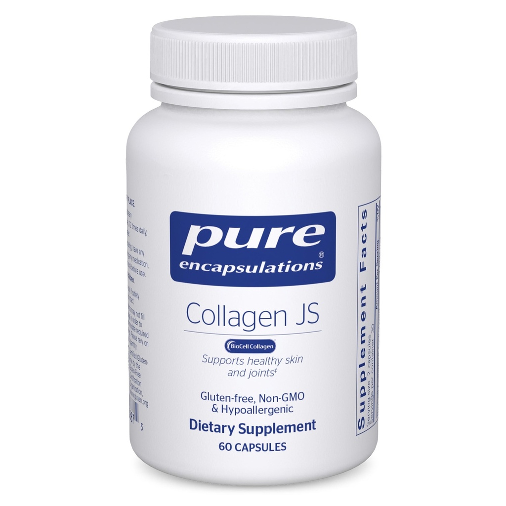 Pure Encapsulations Collagen JS - Skin & Joint Health * - 1000 mg Zhydrolizowany Kolagen Biocella - Gluten Free & Non-GMO - 60 Kapsułek