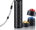 Ankomn Travel Organizator Witaminy - Stackable Daily Organizator z bezpieczną Twist Lid, szczelny i lekki dla On- The-. Trwały BPA- wolny materiał, Wielki dla pigułek, Suplementy i Witaminy (Czarny)