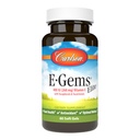 Carlson - E- Gems Elite, 400 j.m. Witamina E z Tokoferolami i Tokotrienolami, Heart Health & Optimal Wellness, Przeciwutleniacz, 60 miękkich żel