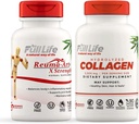 Full Life Reuma- Art X Siła i Zhydrolizowany Kolagen - Joint Support Supplement - Pigułki kolagenu bydła - Kosher, Gluten- Free - 90 Kapsułki wegetariańskie Każdy