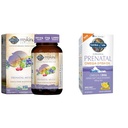 Ogród Prenatal Multivitamina kobiet z witaminą D3, B6, B12, C & Żelazo & Minami Natural Prenatal DHA Omega 3 Suplement oleju rybnego Softgels, Lemon, 30 Hrabia