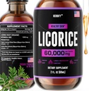 HERBIFY Licorice Root Extract - Potężny suplement Licorice - Lung Support Supplement - Licorice Extract for Skin Health and Immune Support - Made in USA - 2oz