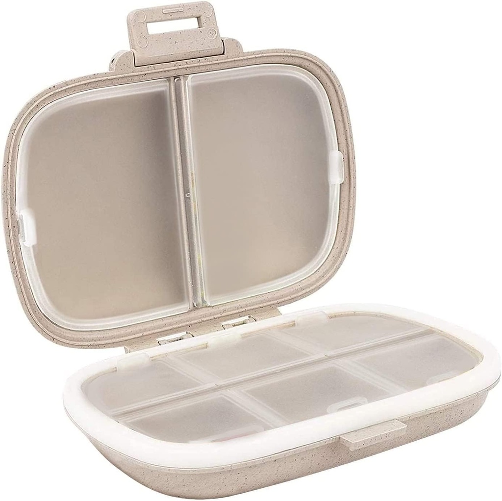 Holii Travel Pill Organizator, 8 Komory Przenośne Pill Case, Codzienne Pill Box do przechowywania witamin, Mały pojemnik na pióro Pocket Purse Medicinizer