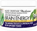 Host Defense Mycobotanicals Brain Energy * Proszek - Suplement do wsparcia mózgu i ostrości z Mushroom Mane Lwa - Suplement diety z Yerba Mate dla wsparcia energetycznego - 3.5 oz (33 Służenia) *