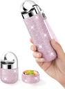 Zannaki Metal Bling Pill Organizator, Podróże wodoodporny Tygodniowy Pill Box, Przenośny duży aluminiowy Alloy Pill Case Container, BPA Free 7 Daily Medicine Organizator Holder for Witamina, Olej rybny, Suplement