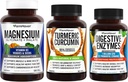 FarmHaven Magnezu Glycinate & Malate Complex w / Witamina D3 & Kurkumina turmerowa z BioPerine Black Pepper & Digestive Enzymes z 18 Probiotyki & Zioła