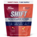 Prawdziwe Ketones BHB Exgenous Ketones Drink Mix Pakiety Keto Electrolytes w proszku bez cukru z 4 Głównymi Elektrolitami Post Plus Nawodnienie Opatentowane Keto BHB - 7 Hrabia Peach, Mieszane Berry