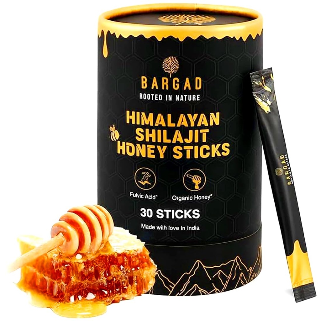 Pure Himalayan Shilajit Miód Sticks z Saffron - 30 Hrabia 124; 75% + kwas Fulvic, 85 + Ślad Minerałów 124; Natural Energy & Immunity Booster 124; Easy Single- Use Pakiety