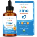 NutraChamps Liquid Cynk Drops dla dzieci, Jonowe Cynk Drops Enhanced Witaminy C dla dzieci, Sugarfree 4 oz, Wegan & Non-GMO, Tangerine, 60 Służenie, 2 Dostawa miesiąc