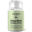 Codex Labs BIA Eczema Probiotic - 30 Kapsułki 124; Synbiotyczne dla skóry Eczema- Prone z klinicznie probiotyki i prebiotyczne jagodowe 124; Gut- Skóra Bariera & Immune Support 124; 30- Day Supply