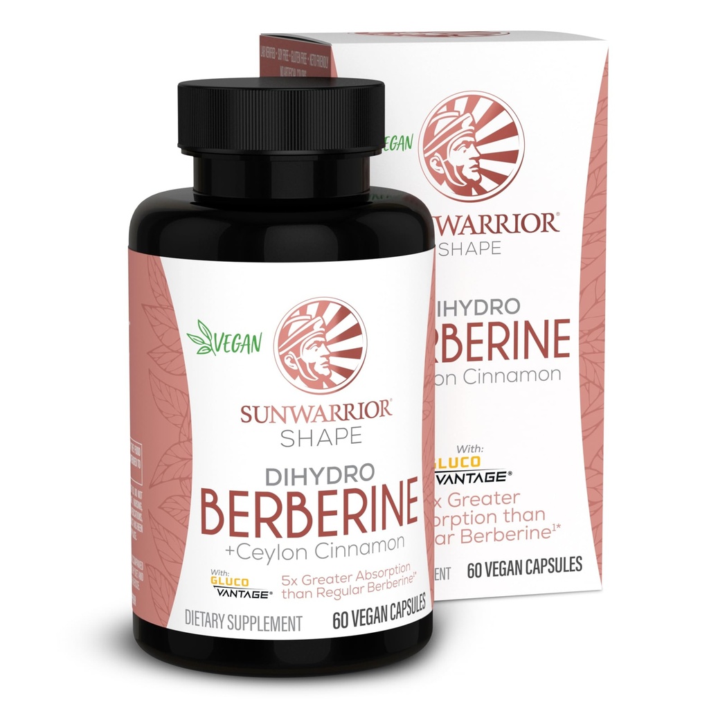 Sunwarrior Berberine Supplement Ceylon Cynamon Dihydroberberyna Kapsułki 60 Count Bottle 30 Służenia