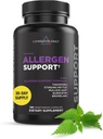 Livingood Daily Allergen Support, Natural Allergy Supplement z witaminą C, Quercetin, Nettle Leaf, Cynk, Bromelain & Tinospora, Non GMO, Wegan, Immune Support Formuła, 120 Kapsułki wegetariańskie