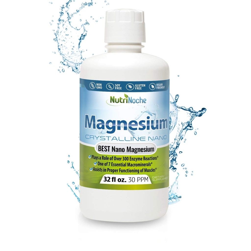 Płynny magnez przez Nutric Noche- 99,99% Ultra Pure Crystalline Nano Drops for Maximum Absorption & Biodostępność - Magnezu glicynian płynny alternatywa - Wspiera Sen Calm Energy Mięśnie Nerwy
