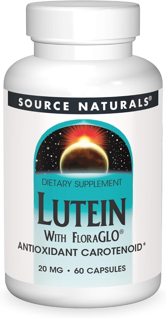 Źródło Naturals Lutein with FloraGLO 20 mg Antioksydant Carotenoid - 60 kapsułek